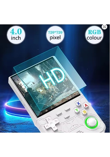 R36 Ultra El Oyun Konsolu 4'' Ips Ekran 64 Gb Linux Sistem 21.000 Oyun - Siyah