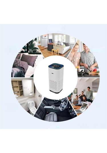 Dianziye Oto Hava Temizleyici Nefes Temizleyici - Negatif İyonlu, Koku Ve Duman Giderici, 500w Iyon, 7 Renk Işık, K2 Beyaz