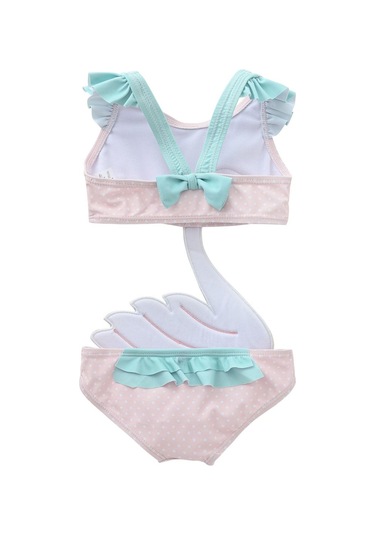 Pembe Kuğu Mayo Kız Bebek Çocuk Mayo Pembe