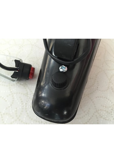 Bisiklet 8 Sesli Işıklı Siren Korna Kırmızı - Siyah