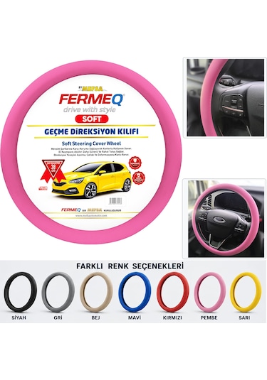 Direksiyon Kılıfı Geçme 38cm Soft Pembe Dkg001p Fermeq