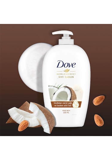 Dove Hindistan Cevizi Yağı ve Badem Sütü Özü Sıvı Sabun 3 x 450 ML