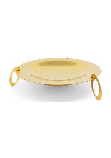 Queen Gold Meyve Sunum Tabağı 36 Cm Gold