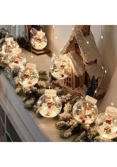 Xindoker Noel Led Işık Zinciri, Santa/snowman/ağaç Şekilli, Islak Isı Beyazı, Usb, 3m, Ip54, Bahçe/patiye Uygun