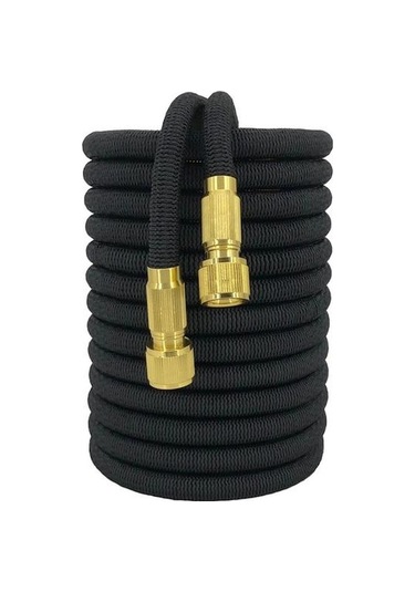 Novahub Siyah 25/50/75/100/150ft Bahçe Hortumu Esnek Hortum Bahçe Sulama Borusu Sulama 25ft-7.5m