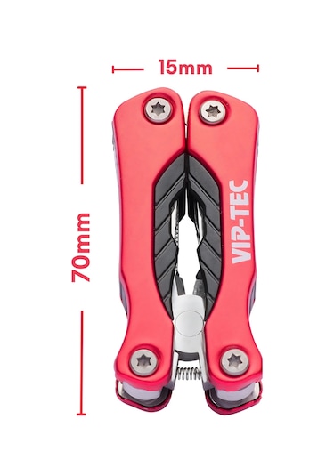 Vip-tec Vt875191 9 Parça Multi Fonksiyonel Mini Çakı/pense Seti Kırmızı