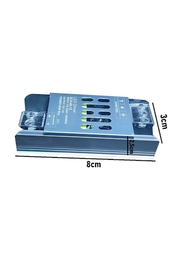 5amper /12v/60w Şerit Led Trafosu Süper Slim Fansız
