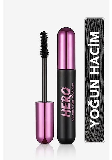 Flormar Hero Volume & Curl Dolgunlaştıran Kıvırıcı Maskara 000 (Siyah)