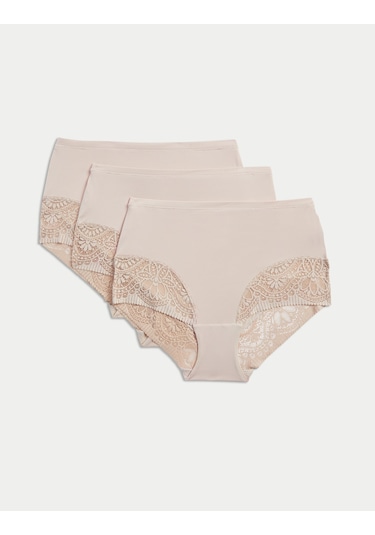 Marks & Spencer 3'lü Body Soft Full Brief Külot Seti Bej
