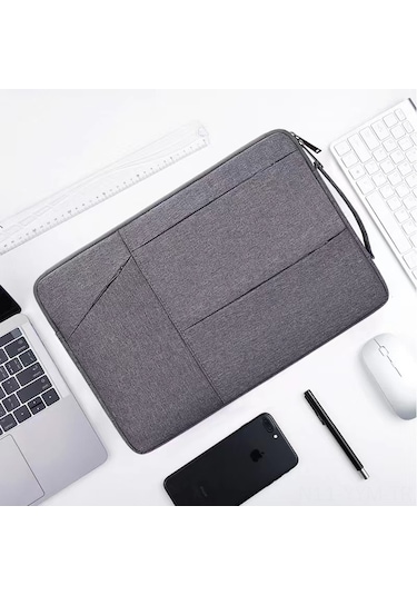 Geeksen 15.6 İnç Lacivert Bilgisayar İç Çantası - Çoklu Zip, Tablet Koruyucu, Dayanıklı Malzeme, Taşınabilir İş Ve Yaşam Yardımı Siyah