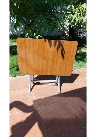 Dekoratif Katlanır Masa Bahçe Ve Çalışma Masası 60 90 Ceviz