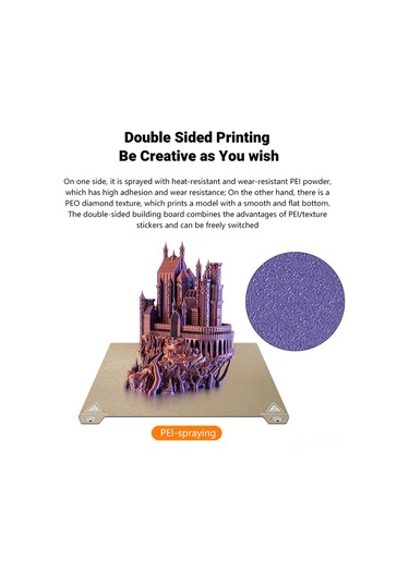 Xindoker 235x235mm 3d Yazıcı Platformu, Peı Ve Pet Çift Taraflı Manyetik Çelik Film, Ender-3 S1/s1 Pro, End-5 S1, K1 Uyumlu Diğer