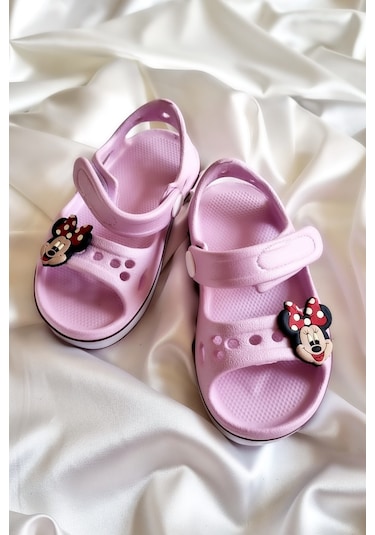 Akınal Bella Işıklı Çocuk Sandalet E274-pudra Pudra