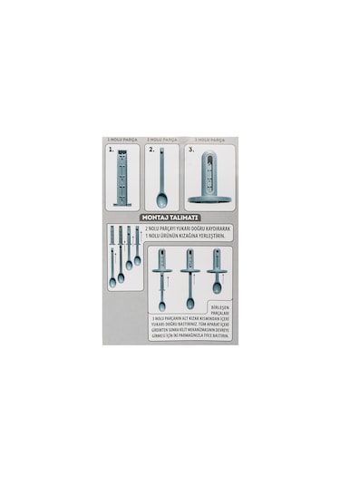 Porsima 1100 Kaydırmalı Kaşıklı Baharatlık Seti 12'li Şeffaf - Cappucino