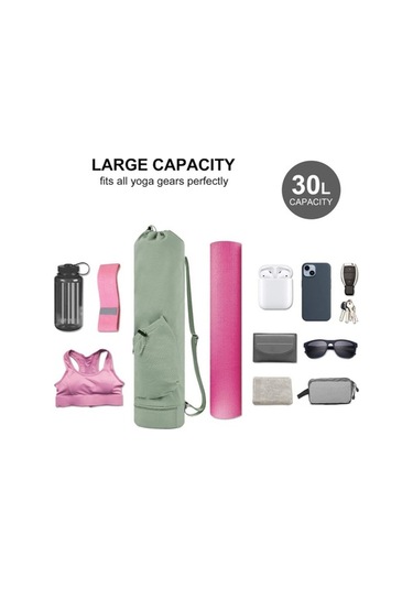 Trendooze Yoga Yeşil Taşıyıcı, Taşınabilir Su Spor Şişesi Matı Mat Kadın Islak İçin Fitness Erkek Egzersiz Cep, Cebi, Çantası Ayarlanabilir Askı, Alt Ge Yeşil