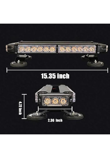 Mıknatıslı Tepe Çakar Lamba Çift Taraflı 30 Led Kırmızı-Mavi
