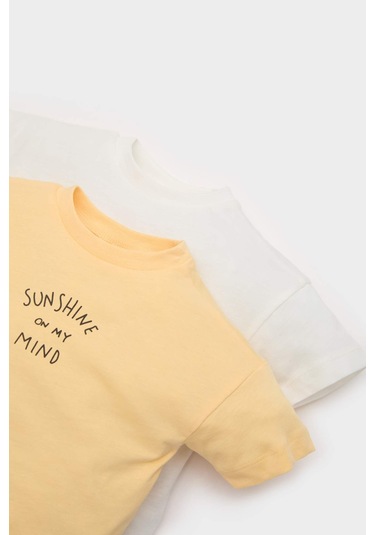 DeFacto Erkek Bebek Yenidoğan Bisiklet Yaka Dinazor Baskılı Penye 2'li Kısa Kollu Tişört E8232A525SMER98 DeFacto Erkek Bebek Yenidoğan Bisiklet Yaka Dinazor Baskılı Penye 2'li Kısa Kollu Tişört E8232A525SMER98