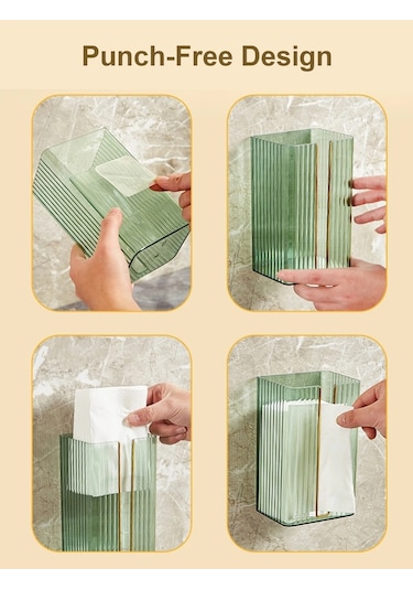 Grey-worthbuy Doku Kutusu Duvara Monte Tuvalet Mutfak Kleenex Tutucu Banyo Islak Mendil Tutucu Peçete Kağıt Kutusu Yüz Maskeleri Saklama Kutusu