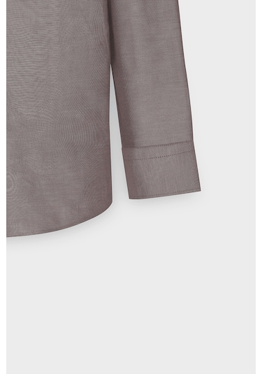 AC&Co / Altınyıldız Classics Tailored Slim Fit Dar Kesim Düğmeli Yaka Oxford Erkek Gömlek Kahverengi AC&Co / Altınyıldız Classics Tailored Slim Fit Dar Kesim Düğmeli Yaka Oxford Erkek Gömlek Kahverengi