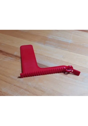 Kırmızı Renkli Fermuar Tasarımlı Kitap Ayracı Eğlenceli Ve Şık Kitap Okuma Aksesuarı 1 Adet