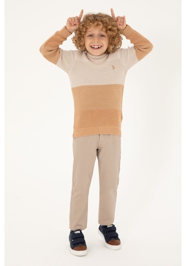 U.s. Polo Assn. Erkek Çocuk Camel Kazak /triko 50295576-vr015 Camel