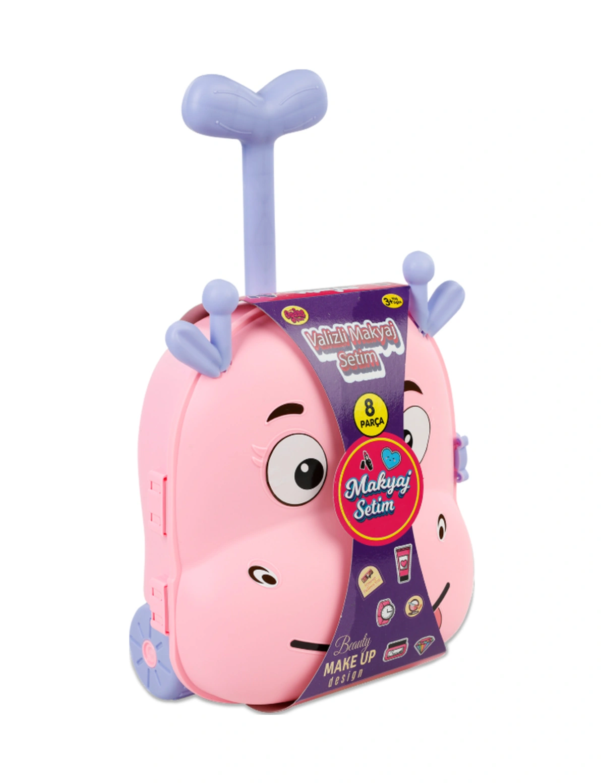 Toys 2615 8 Parçalı Sürüklemeli Makyaj Seti Bavulum