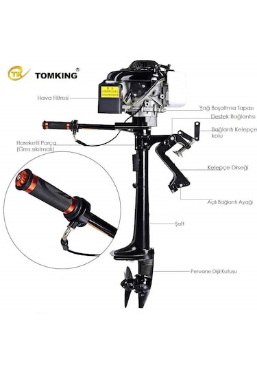 Tomking Tk144fc Dıştan Takma Bot Motoru 4 Zamanlı