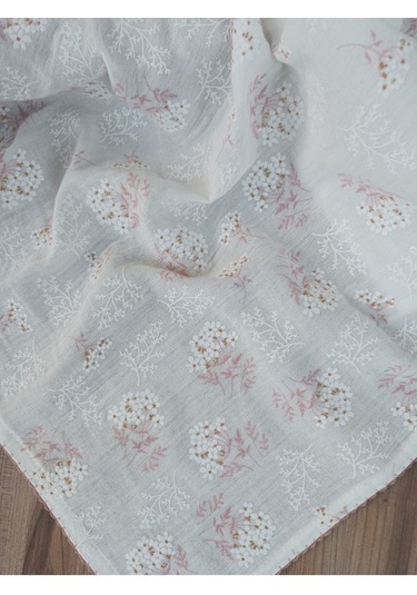 2 Katlı Müslin Kız Erkek Bebek Battaniyesi Oeko-texli %100 Pamuklu Desenli Puset Örtüsü Yenidoğan Pembe