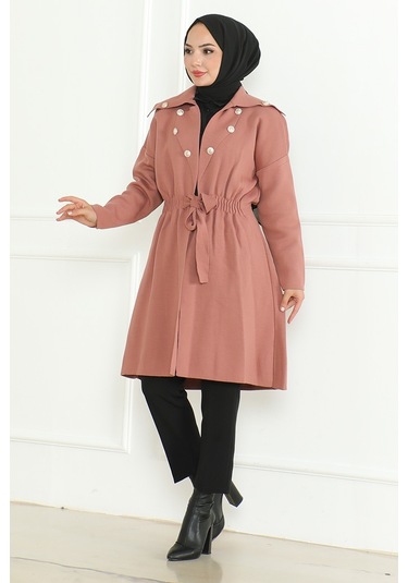 Beylem Beli Lastikli Triko Kap 1193 - Gül Kurusu Gülkurusu