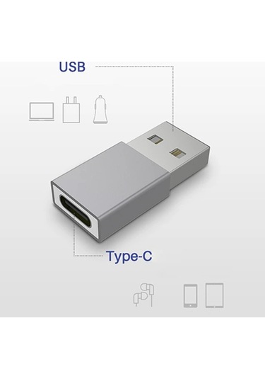 Ally Mh-301 Usb To Type-c Dişi Çevirici Dönüştürücü Adaptör- 5775