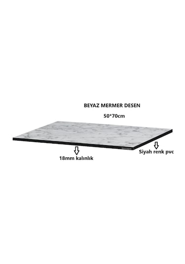 Demontepark 50 70cm Masa Tablası Model:dpt57bsi Beyaz