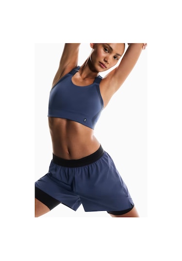 On 3" Performance 2/1 Shorts Hafif Iç Taytlı Hızlı Kuruyan Kadın Koşu Şortu Koyu Mor