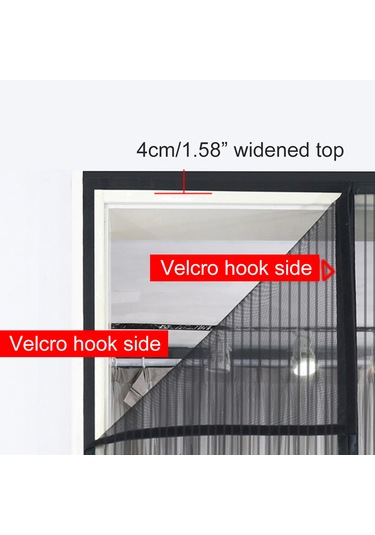 Vkemall Siyah Poliester Manyetik Moskit Önyüzü 90x210 Cm - Otomatik Kapama, Güçlü Manyetik, Tam Çerçeve Bantlı, Çocuk Ve Evcil Hayvan Dostu, Toz Ve Sinirli Hayvanlardan Koruma Perde Siyah