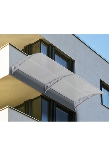 Kapı Üstü Pratik Sundurma 300 X 100 Cm Gri Gri