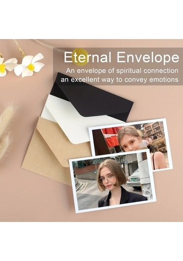 Trendooze 100 Adet Şeffaf Pencereli Mini Kendinden Kapantılı Zarf Siyah Beyaz Gaojunshop01