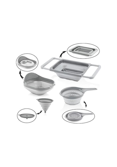 Golden Rod 4 Parça Katlanabilir Süzgeç Seti