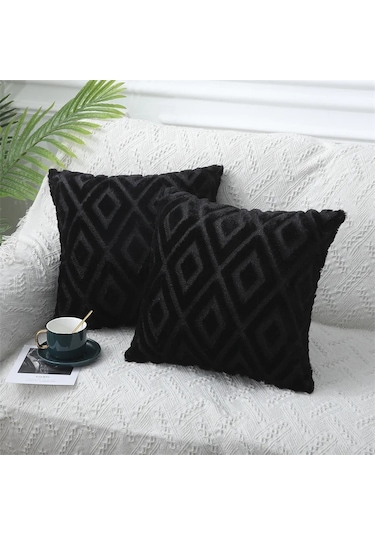 Olanly Yumuşak Minder Örtüsü 45x45 Peluş Yastık Kılıfı Rahat Ev Dekor Atmak Mavi 40x40cm Mavi