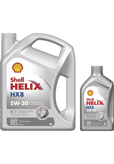 Shell Helix Hx8 Ect C3 5W-30 Dpf Partiküllü Tam Sentetik Motor Yağı 4 L + 1 L
