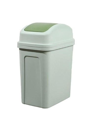 Yeşil Ev Çöp Kovası Kapaklı Kalınlaşmış Pres Tipi Salıncak Kapak Büyük Kapasiteli Mutfak Otel Banyo Ofis Çöp Kutusu Yeşil