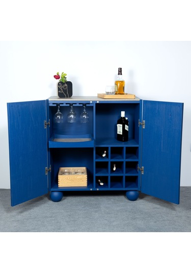 Circles Ahşap Bar Dolabı