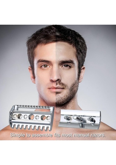 Adet Geleneksel Yedek Güvenlik Jilet Başlığı Krom Taraklı Çubuk Çift Kenarlı Güvenlik Jilet Başlığı Tıraş Açık Tarak Başlığı Erkek Berber Erkek Ev Kullanımı İçin