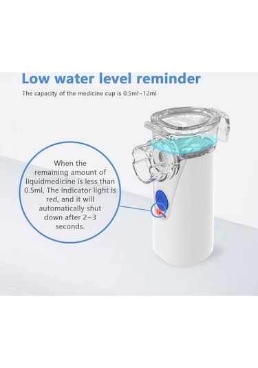 Novahub Çocuk Ve Yetişkinler İçin Mufunye Taşınabilir Sessiz Etkili Ultrasonik Nebulizatör Beyaz