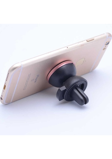 Noktaks - Telefon Tutucu New Magnetic Air Vent Mount Araç Telefon Tutucu - Rose Gold T4526