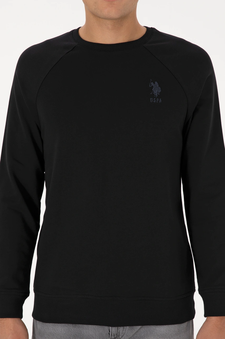 U.S. Polo Assn. Erkek Regular Fit Bisiklet Yaka Siyah Basic Sweatshirt 50308103-VR046 U.S. Polo Assn. Erkek Regular Fit Bisiklet Yaka Siyah Basic Sweatshirt 50308103-VR046