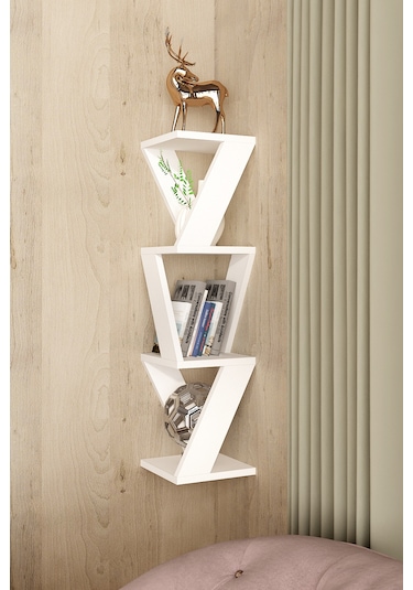 Defne Köşe Raf Duvar Rafı Atlantik Çam