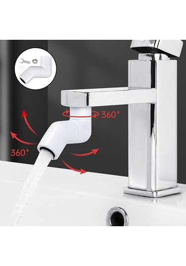 Suntek Mutfak Için 720d Tasarruf Evye Musluk Başlığı Su Beyaz