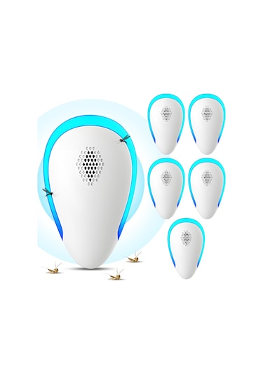 Hallow Ultrasonik Fiş Çok Fonksiyonlu Haşere Kovucu Beyaz 6 Paket