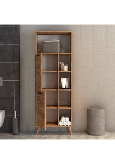Suna İki Kapaklı 9 Raflı Banyo Dolabı Çam - Bdl0402 Çam