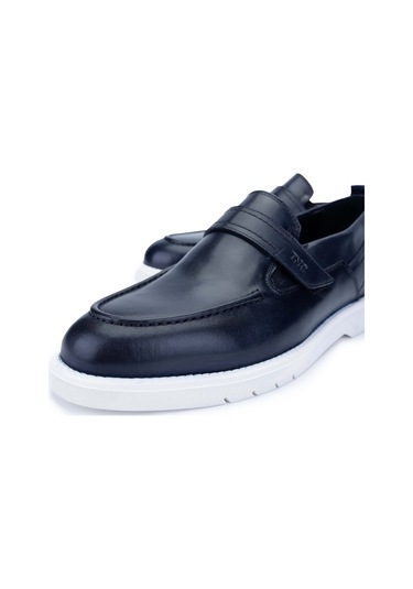 Tamer Tanca Erkek Hakiki Deri Lacivert Casual Ayakkabı 537 3461 Erk Ayk Sk24-25 Lacı Dr Lacivert