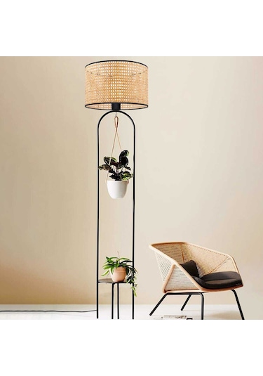 Homing Flori Hazeran Rattan Tasarım Çiçeklik Lambader